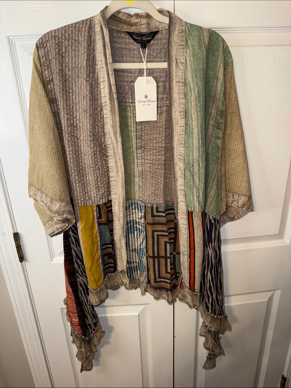 Young Threads Multi Color Patchwork Kimono